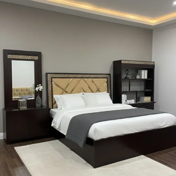 Versace Style Bed Set (Brass Poshish)